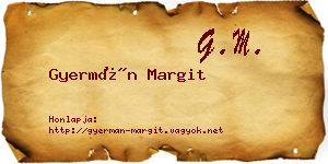 Gyermán Margit névjegykártya