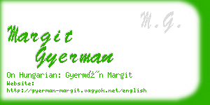 margit gyerman business card